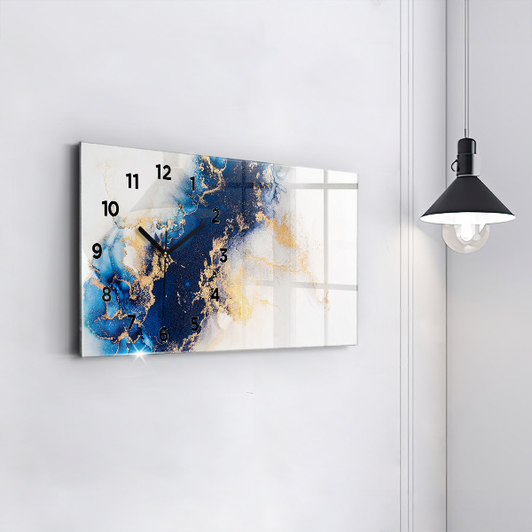 Horloge murale horizontale Motif en marbre