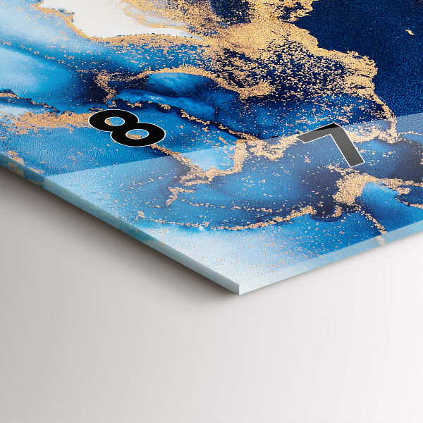 Horloge murale horizontale Motif en marbre