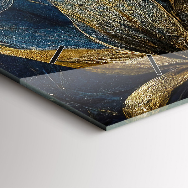 Horloge murale horizontale Fleurs décoratives