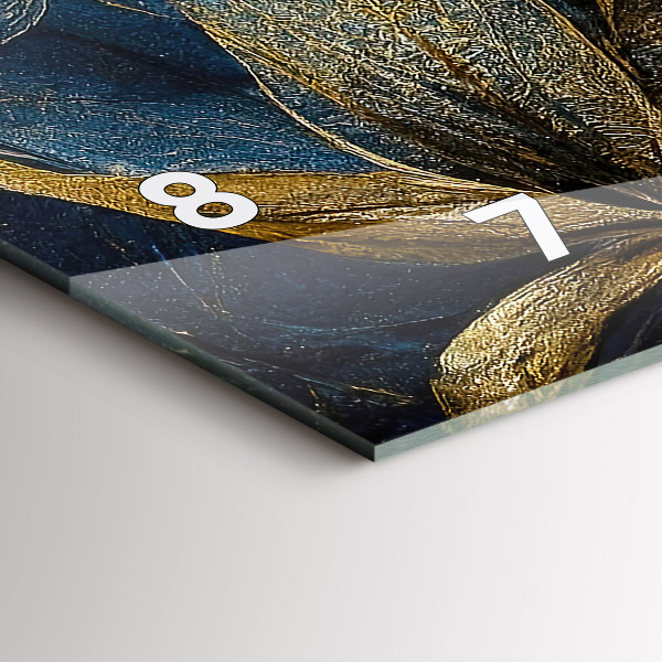 Horloge murale horizontale Fleurs décoratives