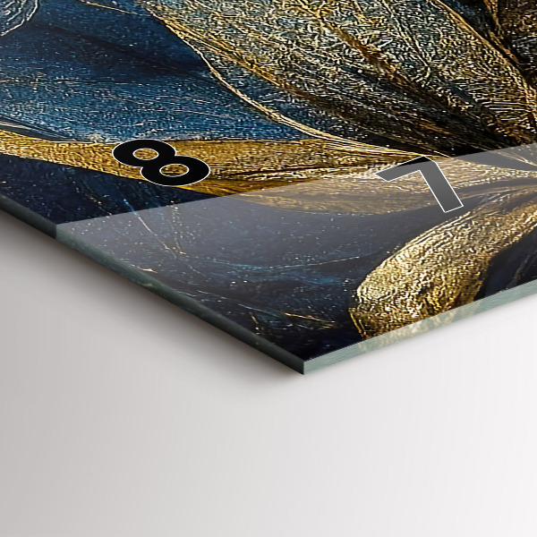 Horloge murale horizontale Fleurs décoratives