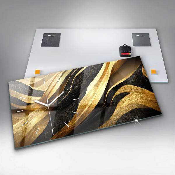 Horloge murale horizontale Abstraction élégante