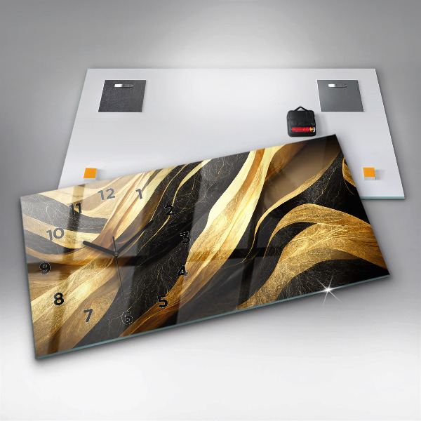 Horloge murale horizontale Abstraction élégante