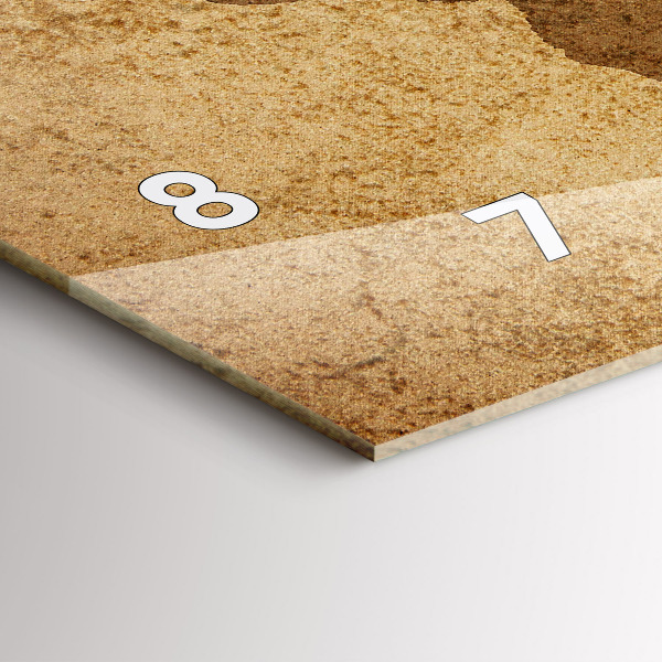 Horloge rectangulaire horizontale Carte du monde vintage