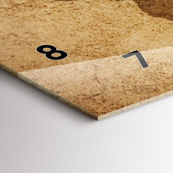 Horloge rectangulaire horizontale Carte du monde vintage