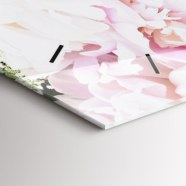 Horloge murale horizontale Fleurs décoratives