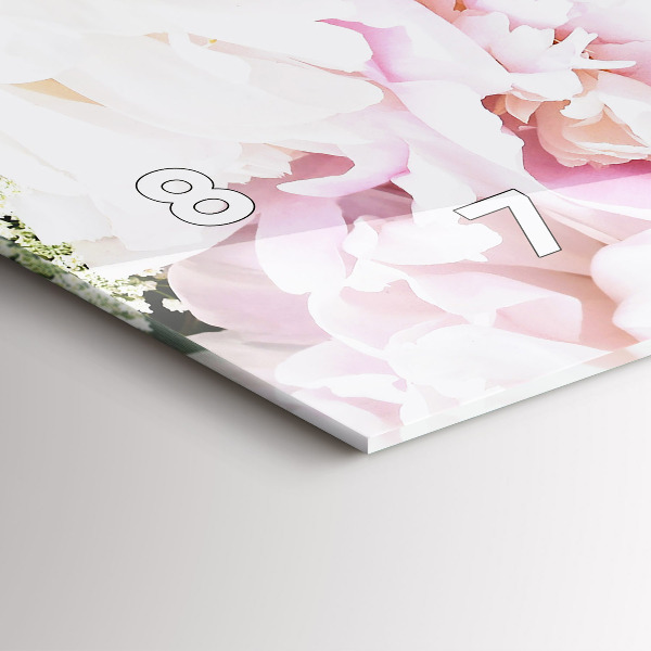 Horloge murale horizontale Fleurs décoratives