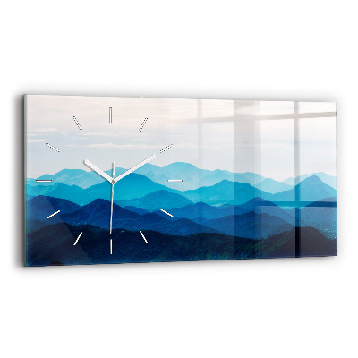 Horloge rectangulaire horizontale 'Montagnes à l''aquarelle'