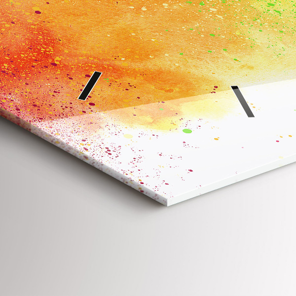 Horloge murale horizontale Arc-en-ciel abstrait