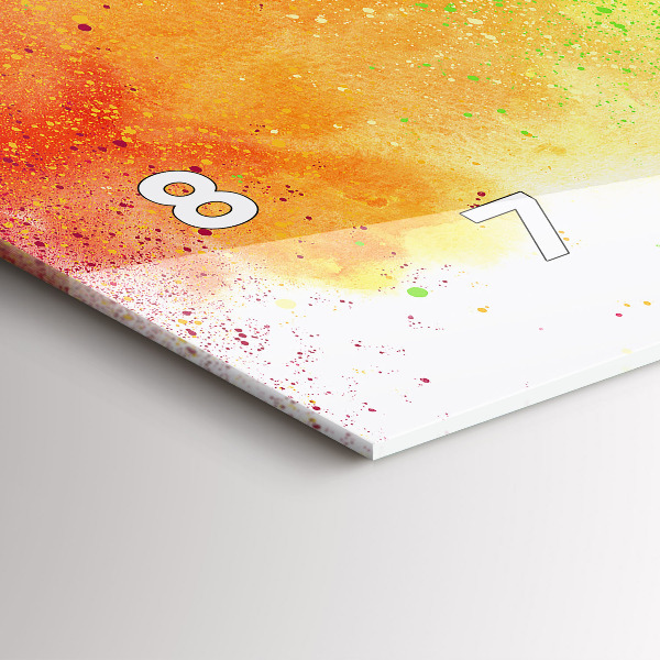 Horloge murale horizontale Arc-en-ciel abstrait