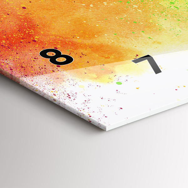 Horloge murale horizontale Arc-en-ciel abstrait