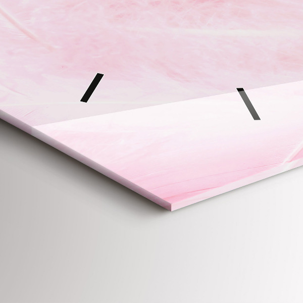 Horloge murale horizontale Plumes abstraites