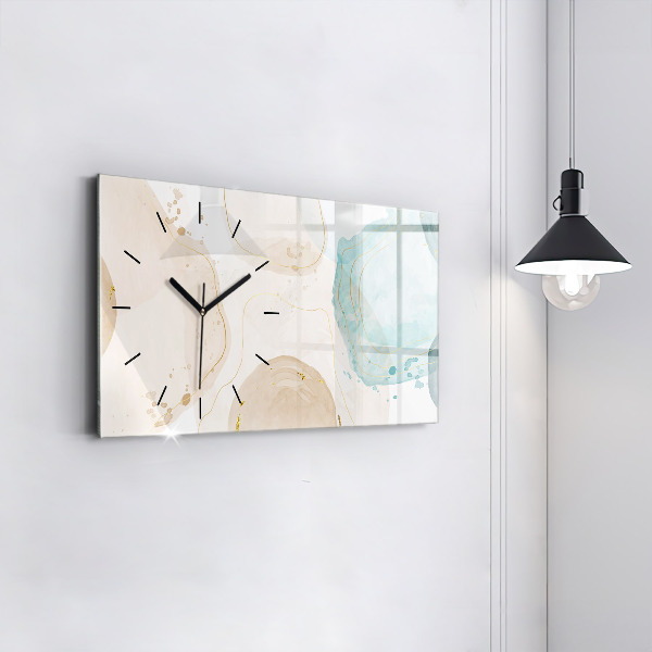 Horloge murale horizontale 'Taches d''aquarelle'