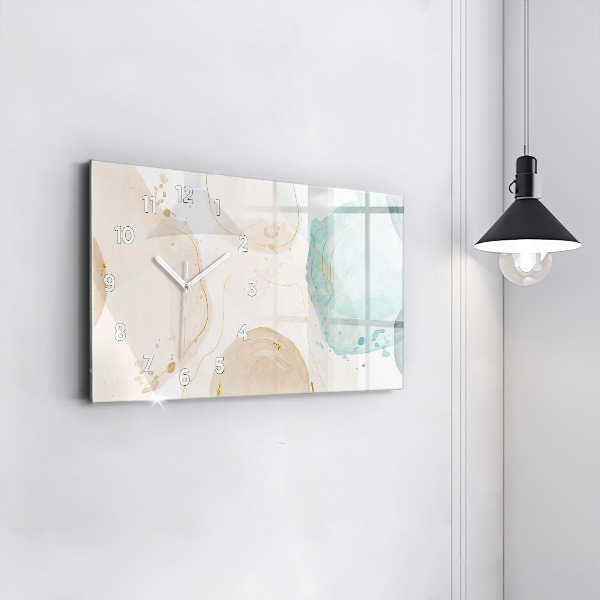 Horloge murale horizontale 'Taches d''aquarelle'