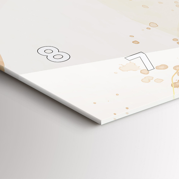 Horloge murale horizontale 'Taches d''aquarelle'