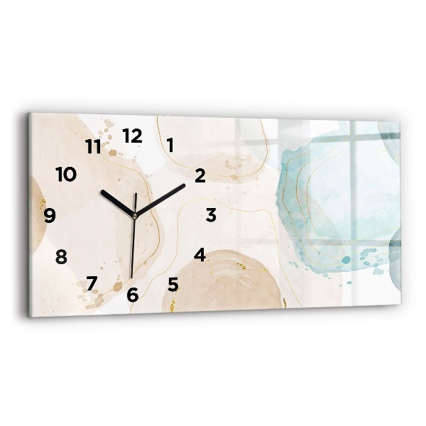 Horloge murale horizontale 'Taches d''aquarelle'