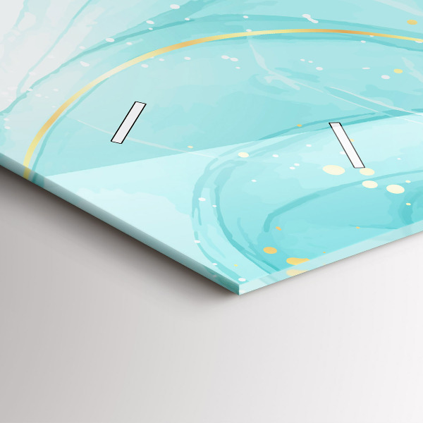 Horloge murale horizontale Marbre abstrait