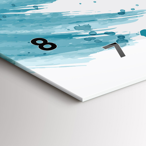 Horloge murale horizontale Coups de pinceau