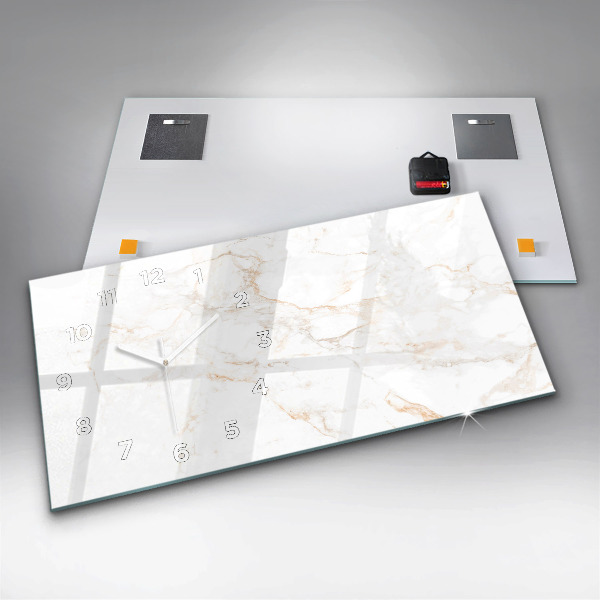 Horloge murale horizontale Marbre élégant