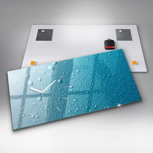 Horloge murale horizontale 'Gouttes d''eau'