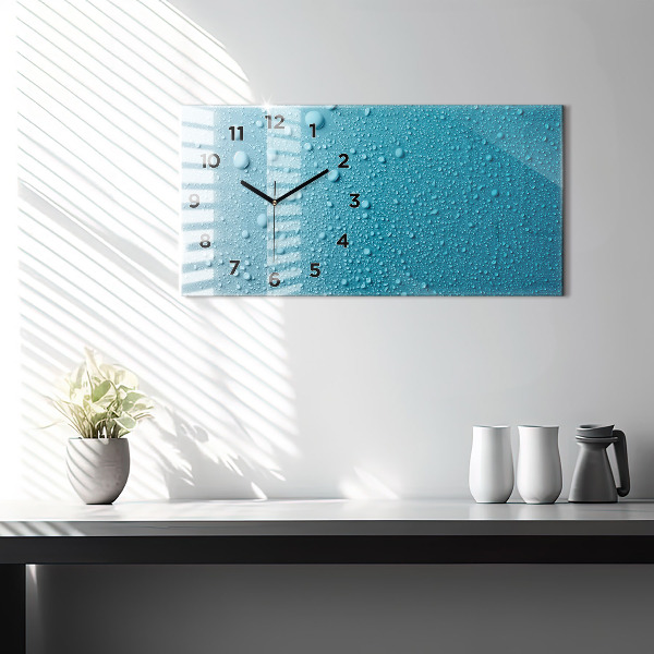 Horloge murale horizontale 'Gouttes d''eau'