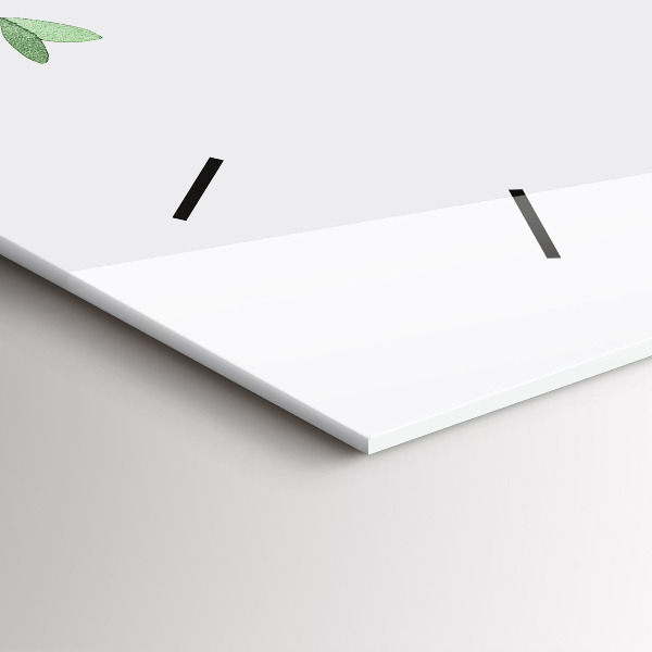 Horloge murale horizontale Feuilles de plantes