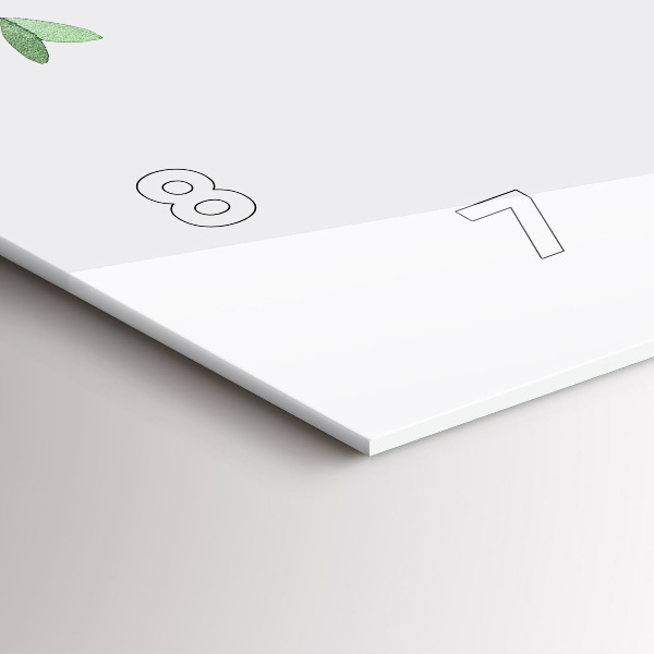 Horloge murale horizontale Feuilles de plantes