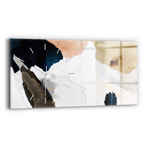 Horloge murale horizontale 'Taches d''abstraction'