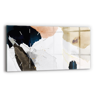 Horloge murale horizontale 'Taches d''abstraction'