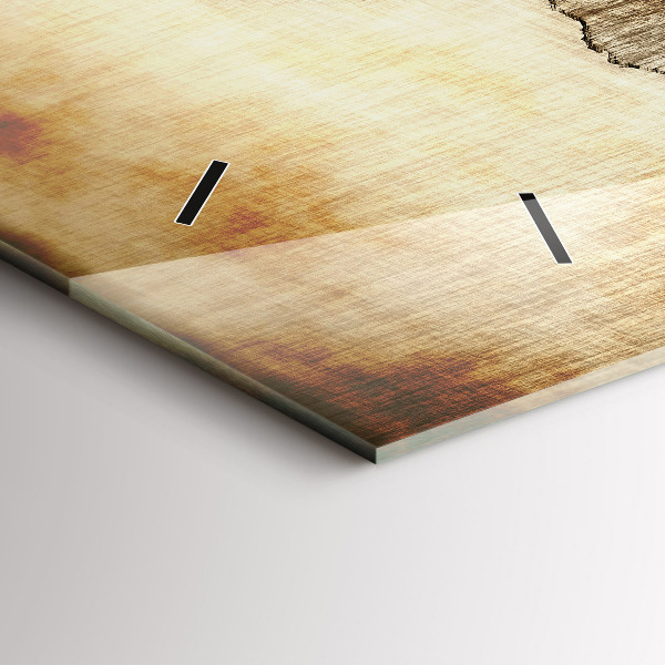 Horloge rectangulaire horizontale Carte du vieux monde