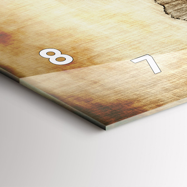 Horloge rectangulaire horizontale Carte du vieux monde