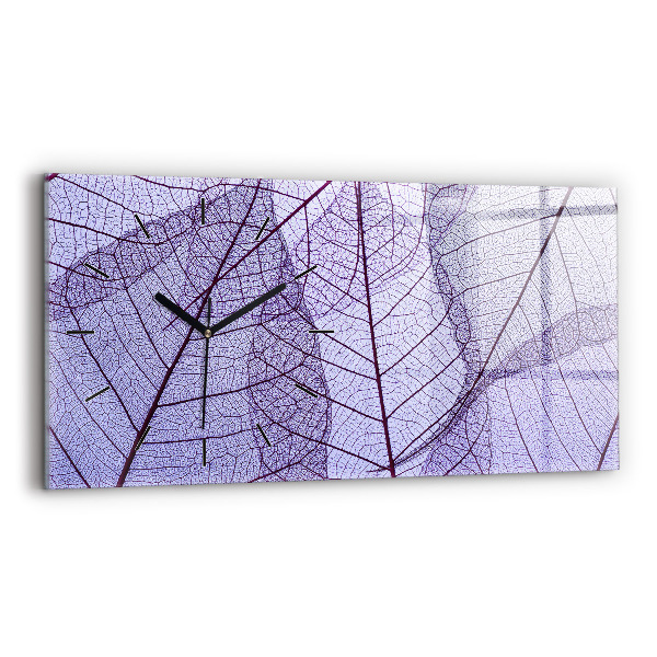 Horloge murale horizontale Feuilles nature