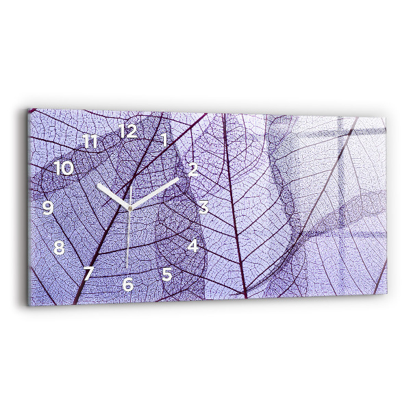 Horloge murale horizontale Feuilles nature