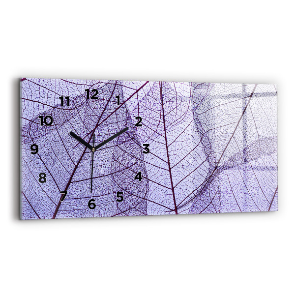 Horloge murale horizontale Feuilles nature