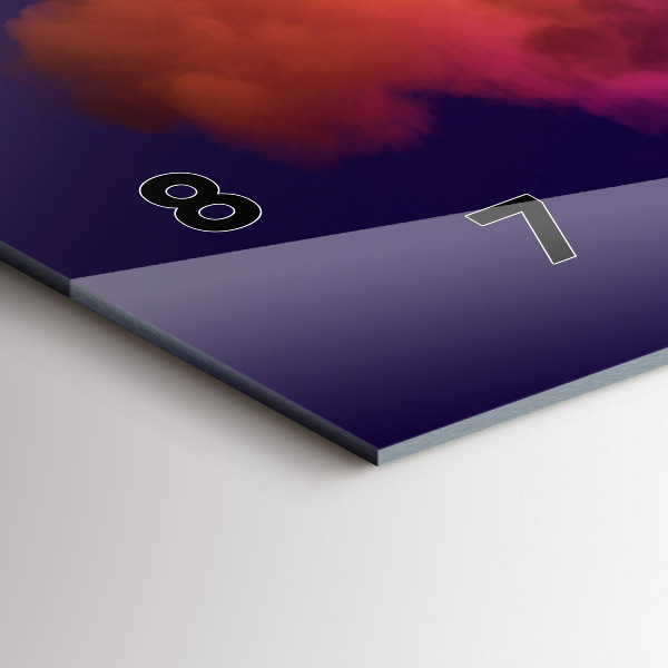 Horloge murale horizontale Résumé de fumée 3D