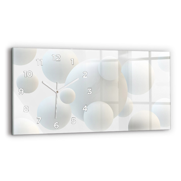 Horloge murale horizontale Boules abstraites