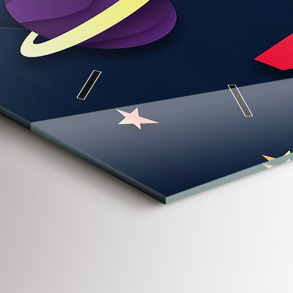 Horloge murale horizontale Espace enfants