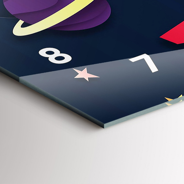 Horloge murale horizontale Espace enfants