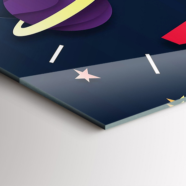 Horloge murale horizontale Espace enfants