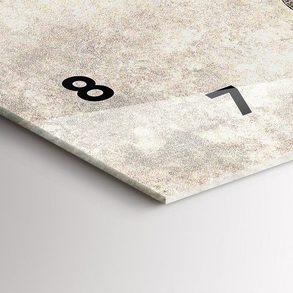 Horloge murale horizontale Journal de la carte du monde