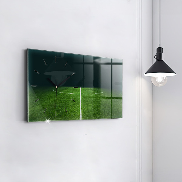 Horloge murale horizontale terrain de football