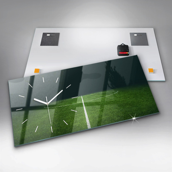 Horloge murale horizontale terrain de football
