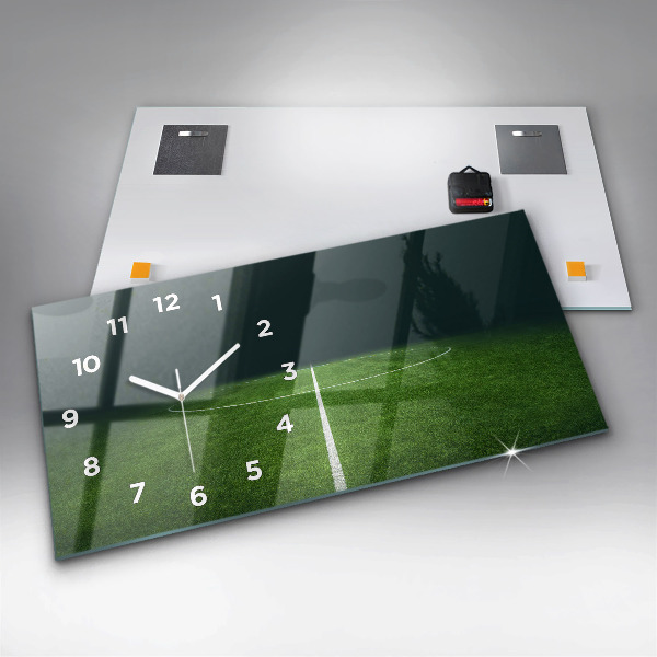 Horloge murale horizontale terrain de football
