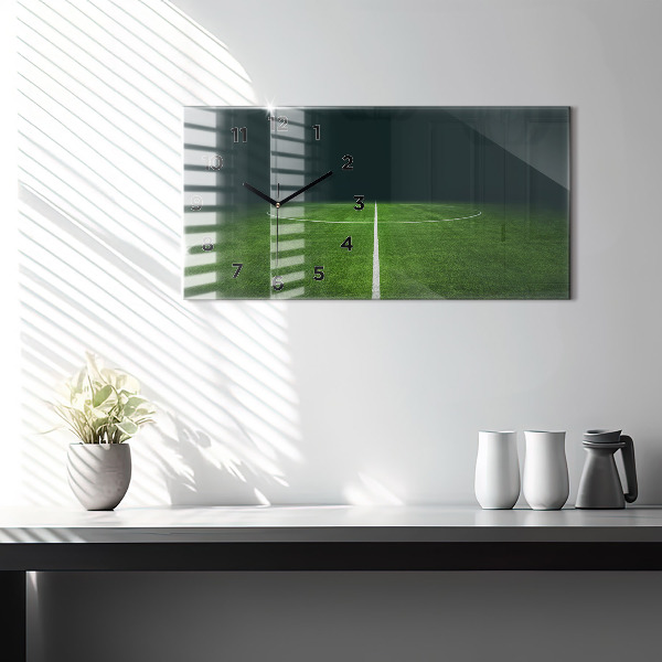 Horloge murale horizontale terrain de football