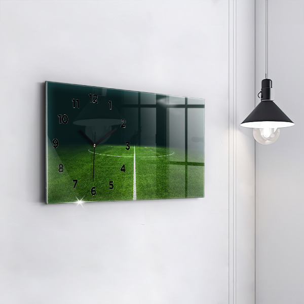 Horloge murale horizontale terrain de football