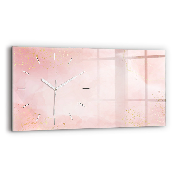 Horloge murale horizontale marbre rose