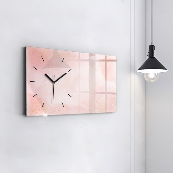 Horloge murale horizontale marbre rose