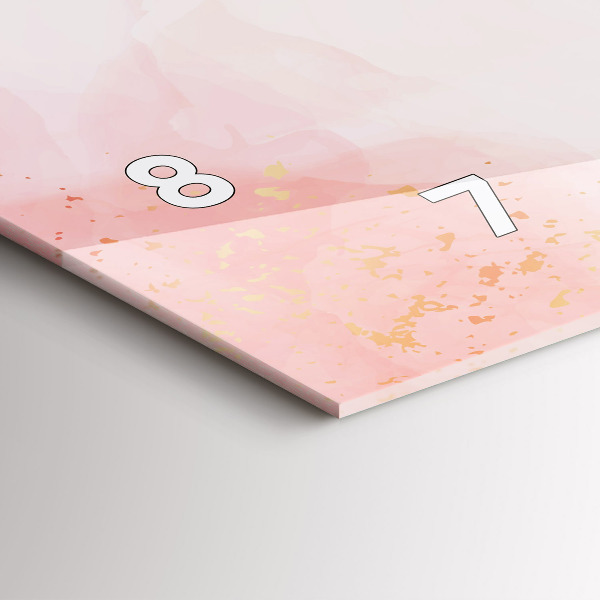 Horloge murale horizontale marbre rose