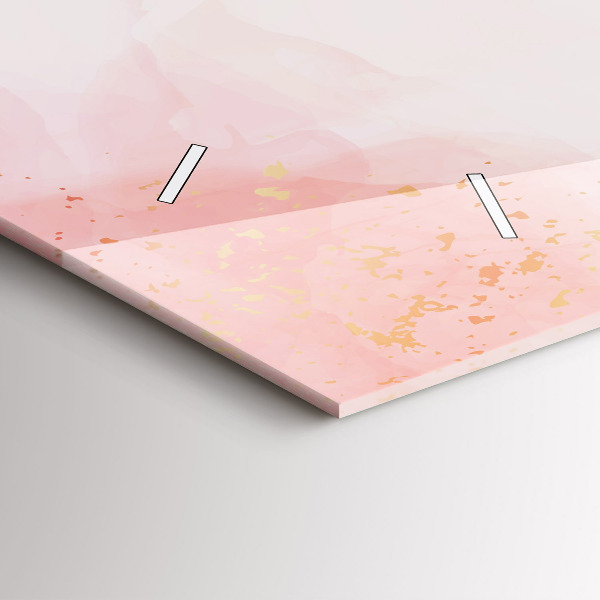 Horloge murale horizontale marbre rose