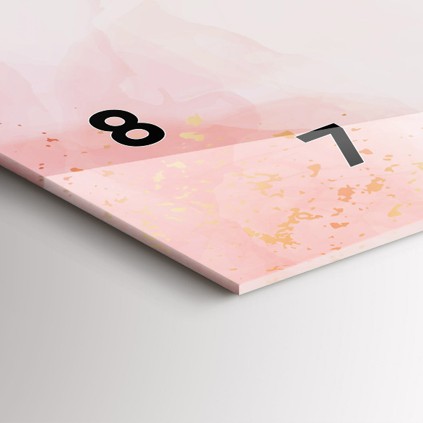 Horloge murale horizontale marbre rose